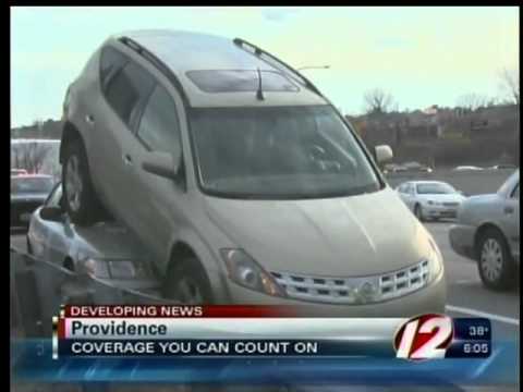 State Police car involved in highway crash - YouTube