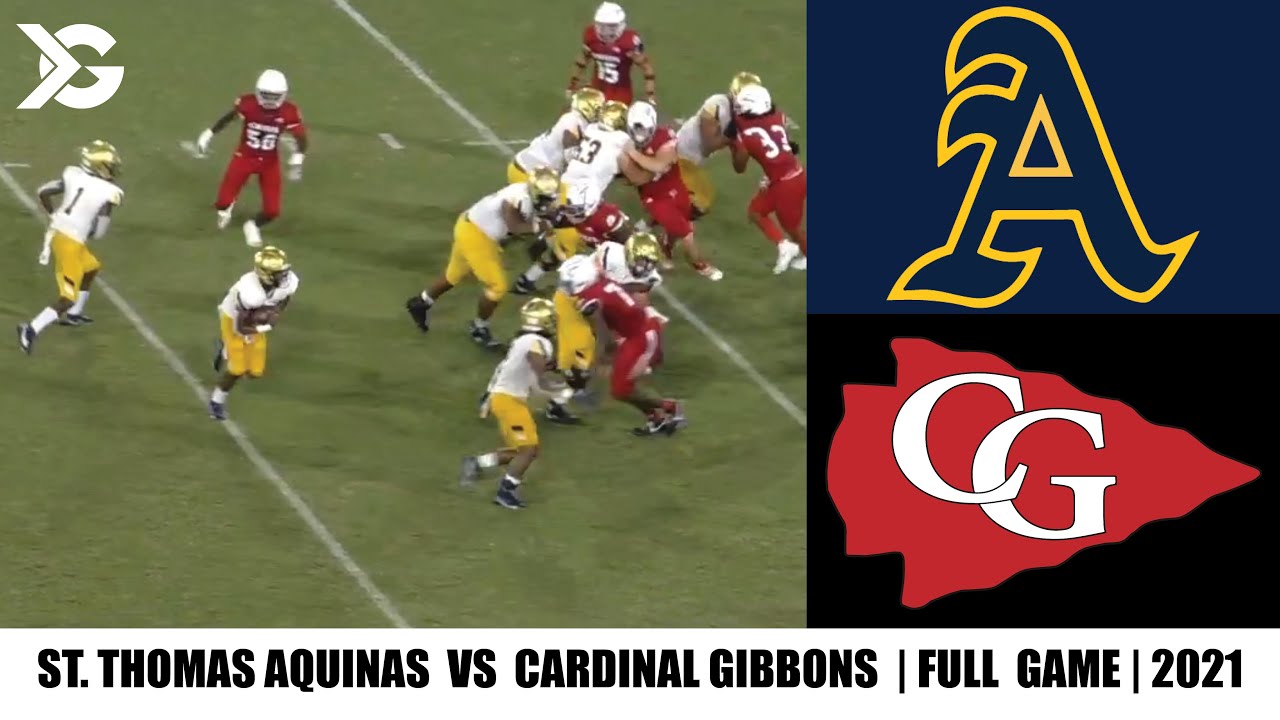 St. Thomas Aquinas VS Cardinal Gibbons Football Broadcast | Full Game |  10/16/2021 - YouTube