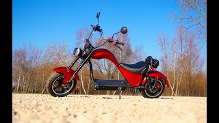 Электрический мотоцикл Skyboard Chooper 2000w обзор, тест и скорость.