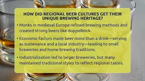 How Did Regional Beer Cultures Get Their Unique Brewing Heritage? - The Pint Guy