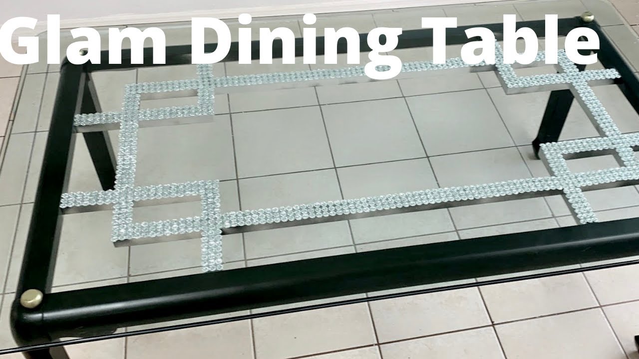 GLAM DINING TABLE MAKEOVER DIY DINING ROOM HIGH END LOOK DINING ROOM YouTube