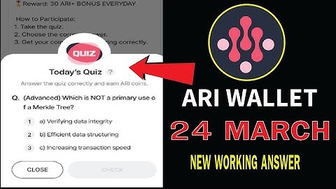Ari Wallet Today Quiz 24 March | Ari Wallet Quiz Today | Ari Wallet Quiz Answers Today | Viral Video
