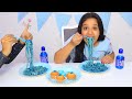 تحدي يوم كامل باللون الأزرق !! EATING ONLY BLUE FOOD FOR 24 HOURS