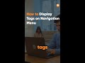 Enhance WordPress Navigation with Tags! #wordpress #website #webdesign 🚀