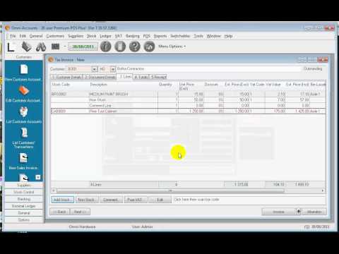 How to do a basic Sales Invoice in Omni Accounts