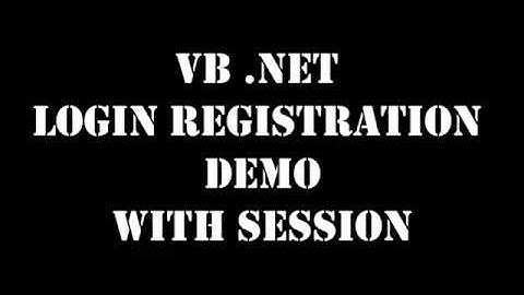 login and registration form in asp.net with database VB.NET(session)