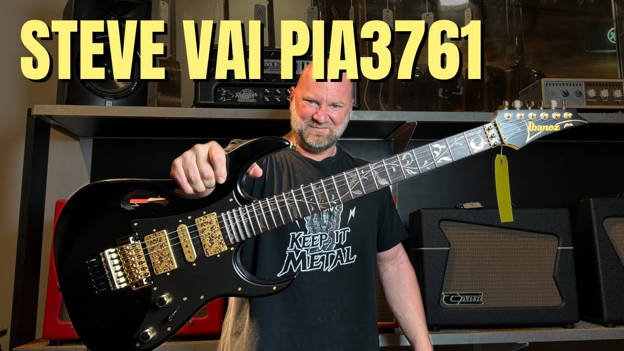 Steve Vai Signature Ibanez PIA3761 - Rock and Metal Demo - YouTube