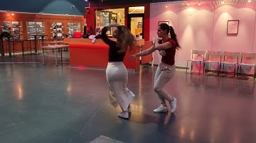 Rachel and Laura, Brazilian zouk demo 2 in Västerås 2024