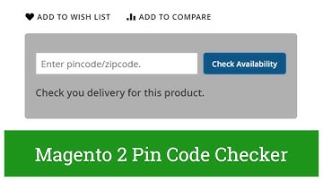 Magento 2 Pincode Checker