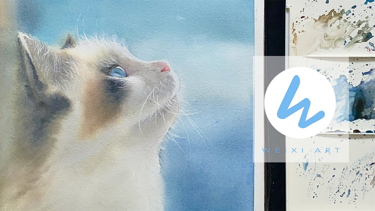 Watercolor painting #23  |  Cat