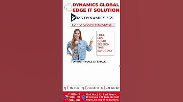 FREE LIVE DEMO SESSION ON MICROSOFT DYNAMICS 365 SUPPLY CHAIN MANAGEMENT |