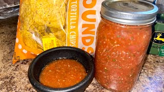 Homemade salsa #foodbankfood #TexMex #sidedish #appetizer #PartyTreat #frugalcooking