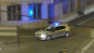 Bewaffneter Überfall - Zivilfahrzeug Kriminalpolizei+Patrouillenwagen KaPo Basel-Stadt