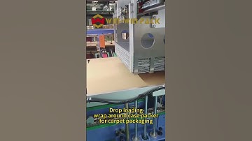 Drop loading wrap around case packer for carpet packaging #casepacker #shorts