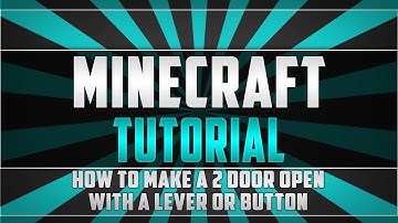 Minecraft Tutorial | How to make 2 doors open with one button or lever | HD | 1080p