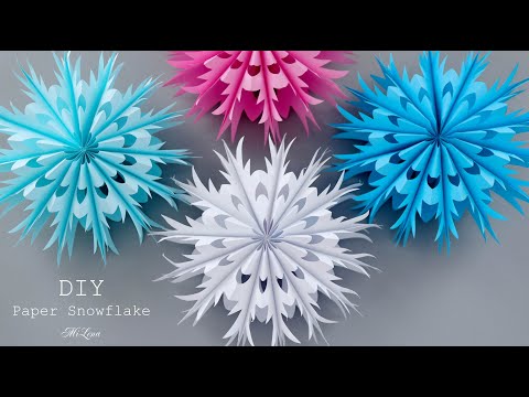 ❄️ СНЕЖИНКА ИЗ БУМАГИ ❄️СУПЕРОБЪЕМ ❄️ 3D PAPER SNOWFLAKE ❄️