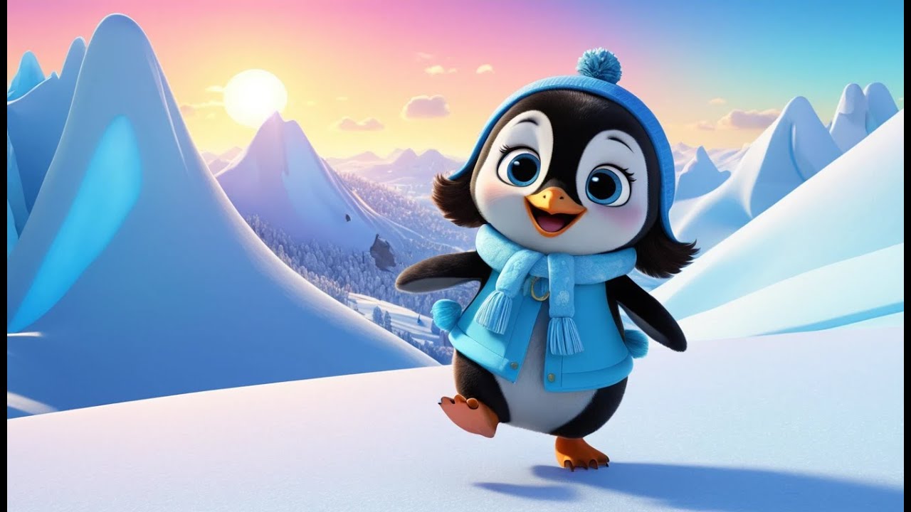 Penguin’s Sliding Ice Quest | Fun Antarctic Adventure Song for Kids | Playful Rhyme