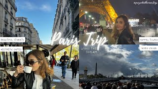 Paris Vlog- 2 🇨🇵| Eiffel Tower, Louvre Museum, River Cruise, Aesthetic Cafes, Shopping & More