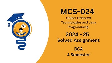 MCS-024  Solved assignment | 2025 | bca 4 sem | ignou assignments