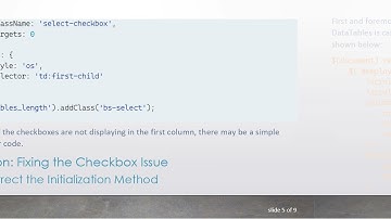 Troubleshooting: DataTable Checkboxes Not Showing in Your HTML Table