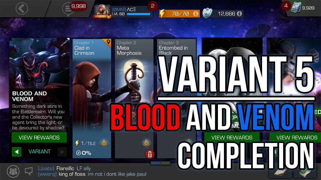 Variant 5 - Blood and Venom Completion - Marvel Contest of Champions