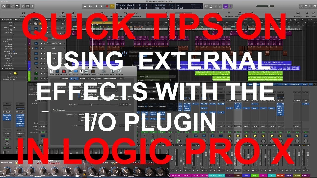 Вставка внешних эффектов в Logic Pro X