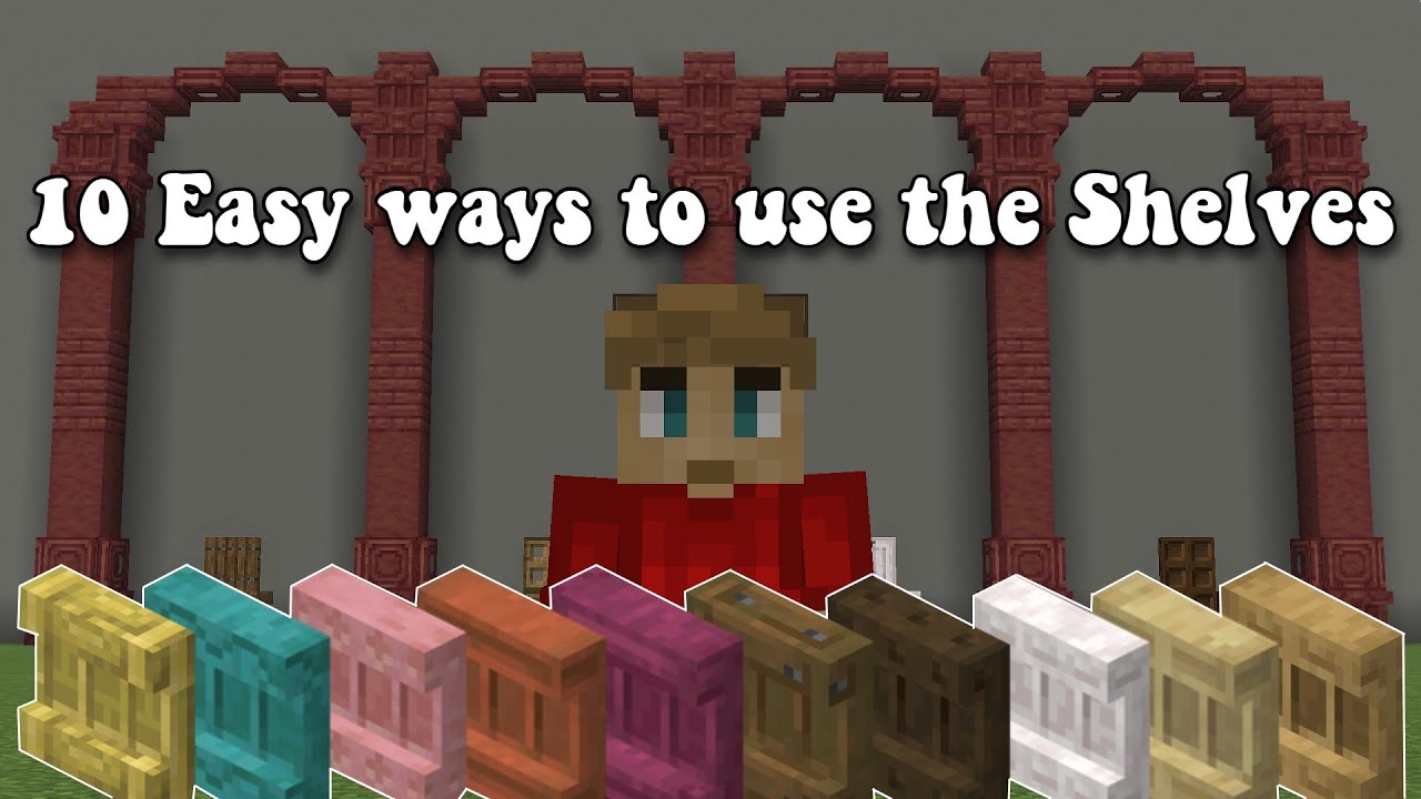 Minecraft Shelf Types 10 Ways to use the Shelves in Minecraft - 1.21.9 - YouTube