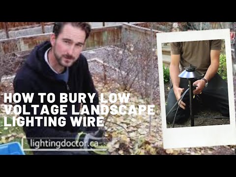 How to Install Low Voltage Landscape Lighting - Burying wire in your ...