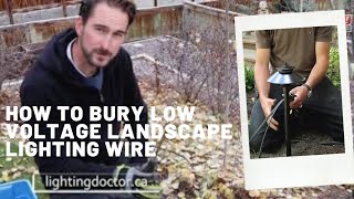 How to Install Low Voltage Landscape Lighting - Burying wire in your garden beds