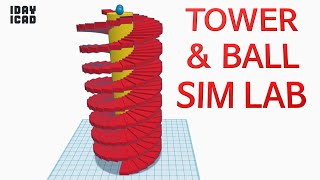 [1DAY_1CAD] TOWER & BALL - SIM LAB (Tinkercad : Design / Project / Education)