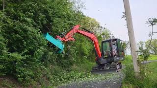 Flail Mower Attachment on a BH70D