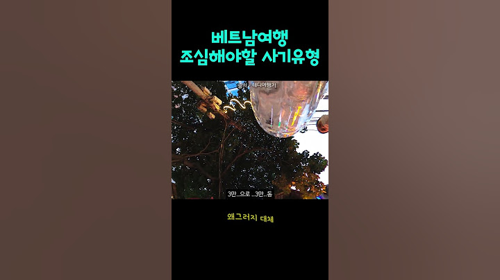 주의) 베트남 사기 유형