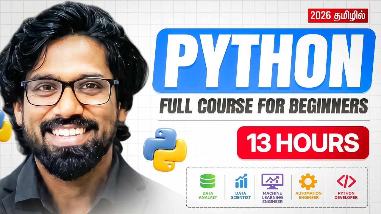Python Tutorial For Beginners in Tamil (Machine Learning & Notes Included🔥)
