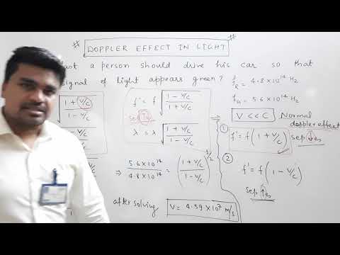 Doppler effect in light and Doppler shift | Red & Blue shift | JEE MAINS