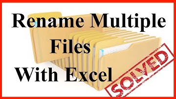 How to rename multiple files at once using excel