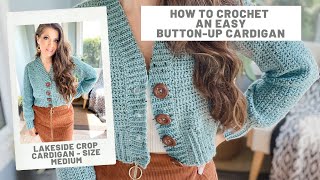 Easy Crochet Crop Cardigan - Beginner-Friendly