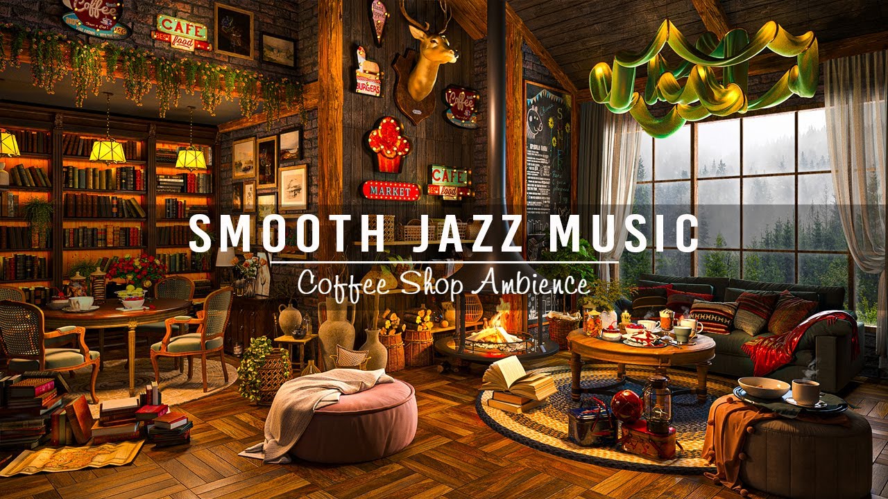 Smooth Piano Jazz Music  Cozy Coffee Shop Ambience  Relaxing Jazz Instrumental Music to WorkStudy