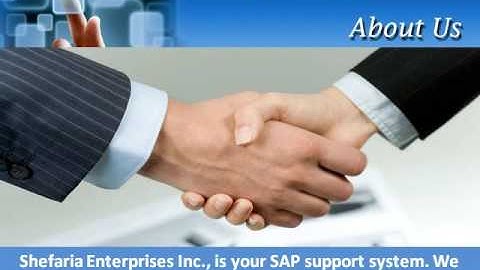 Shefaria.com - SAP Consulting and Implementation Services