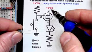 Quick BS250 E line package P channel enhancement mode MOSFET switch circuit by electronzap