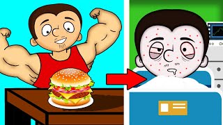 What will happen if you eat only fast food. Funny Challenge