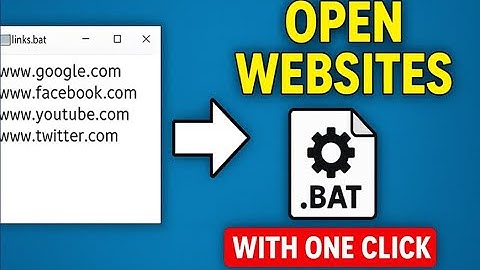 "How to Open Multiple Websites with One Click using .BAT File | Easy Trick"