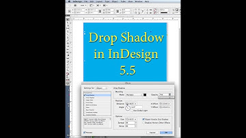 Adding a drop shadow using Adobe InDesign 5.5