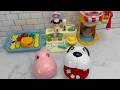 ASMR Satisfying w/ Unboxing and Review Korean Miniature Pororo House Kitchen Playground School Car