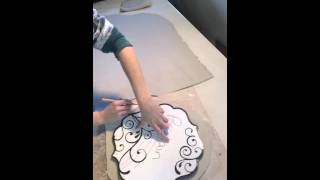 Slab building a plate with a thrown foot.....part 1 #pottersofperiscope