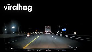 FedEx Truck Crashes Into Concrete Barrier || ViralHog