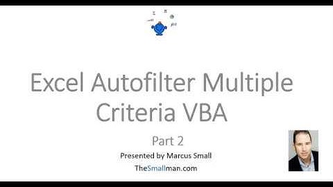 Autofilter by Mutiplie Criteria with VBA Part 2