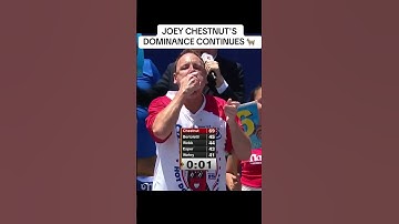 Thumbnail of Chestnut downs 70.5 hot dogs to win his 17th Nathan’s Famous Hot Dog Eating Contest title 🏆🌭