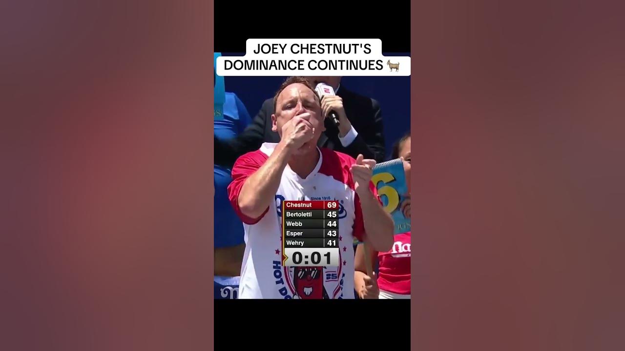 Chestnut downs 70.5 hot dogs to win his 17th Nathan’s Famous Hot Dog Eating Contest title 🏆🌭
