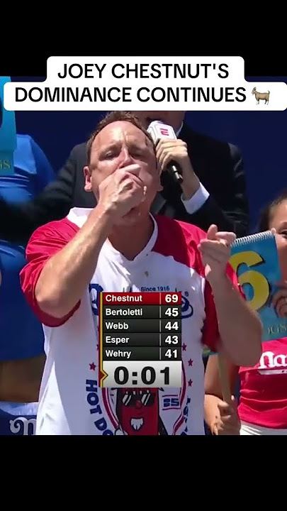 Chestnut downs 70.5 hot dogs to win his 17th Nathan’s Famous Hot Dog Eating Contest title 🏆🌭