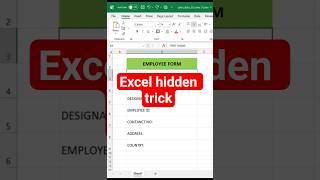 Excel hidden trick: try this simple #excel #exceltricks #excelshortcuts #exceltutorial